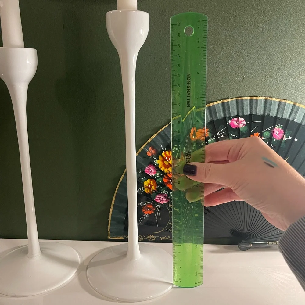 IKEA White Candle Holders